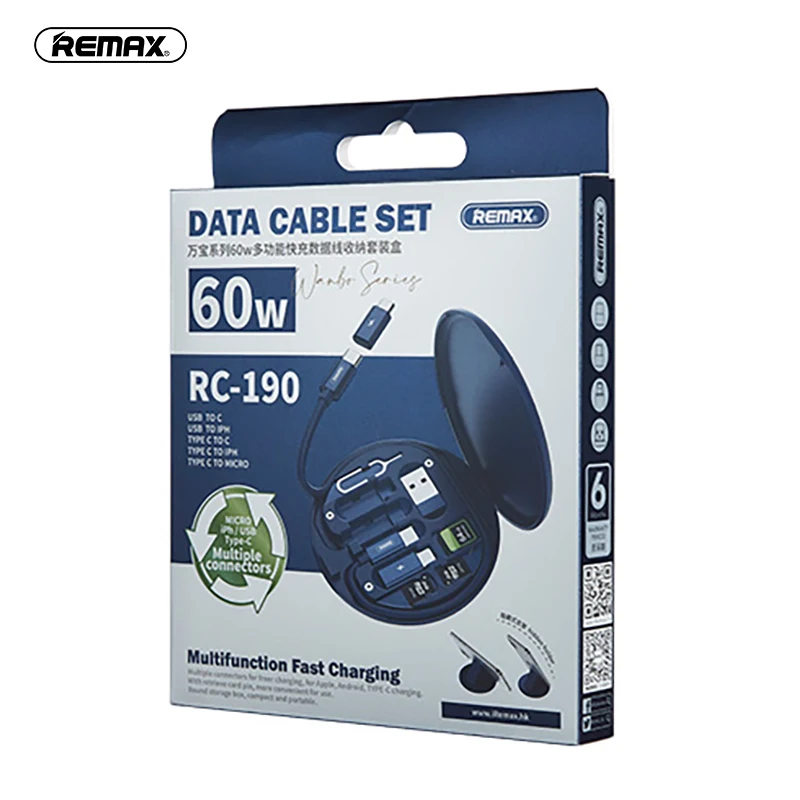 Remax RC-190 Multifunction Data Cable set in bd