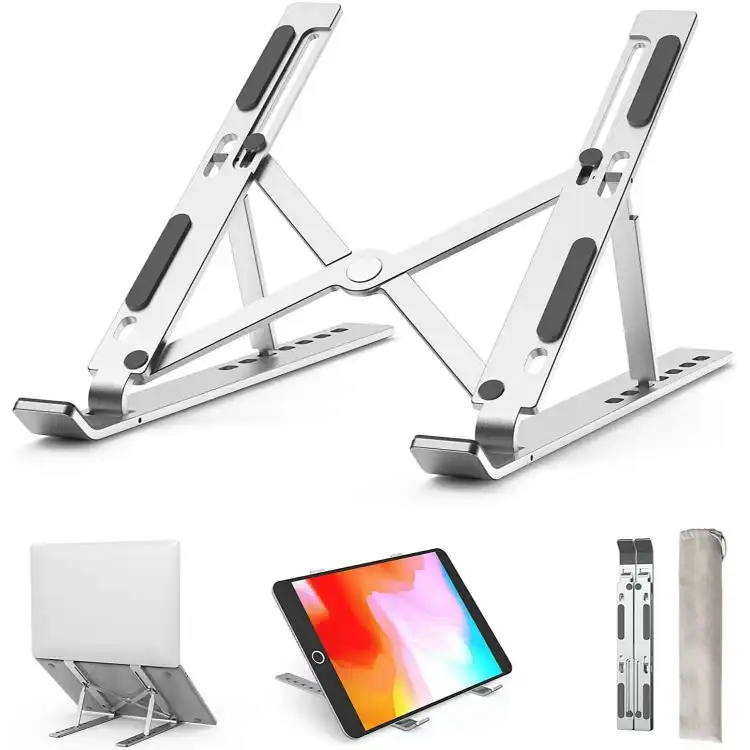 Aluminum Alloy Adjustable Portable Folding Leptop Stand in bd