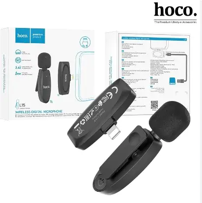 Hoco L15 Lightning Lavalier Wireless Microphone (For iPhone)