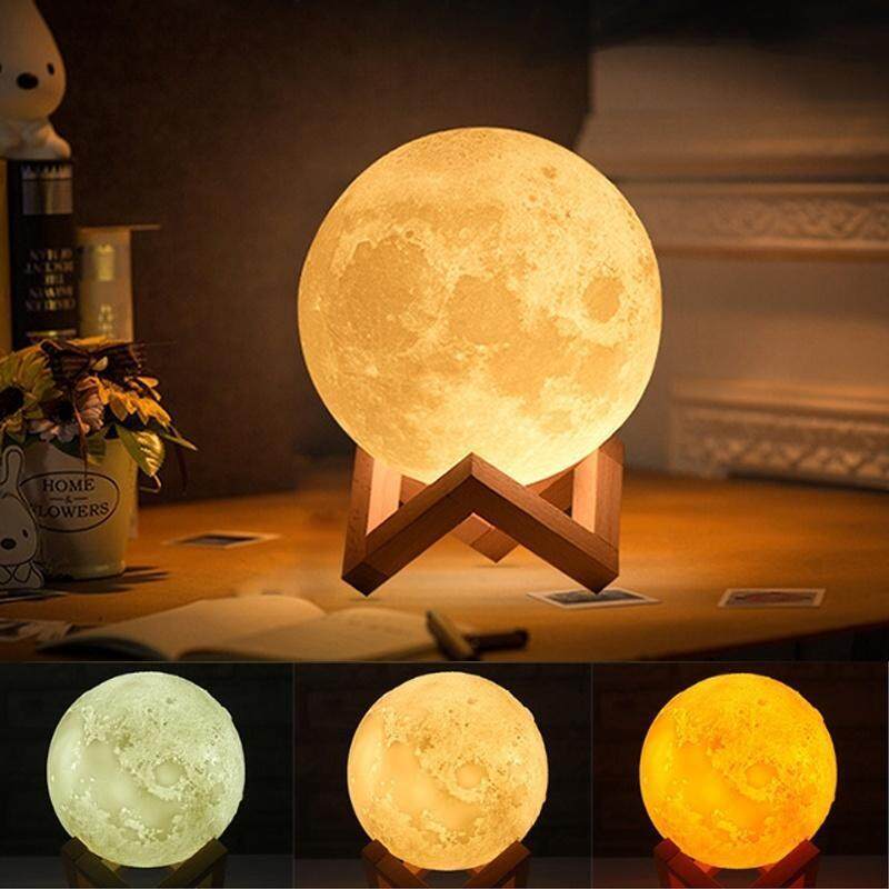 Rechargeable 3D Moon Lamp With Remote in bd
