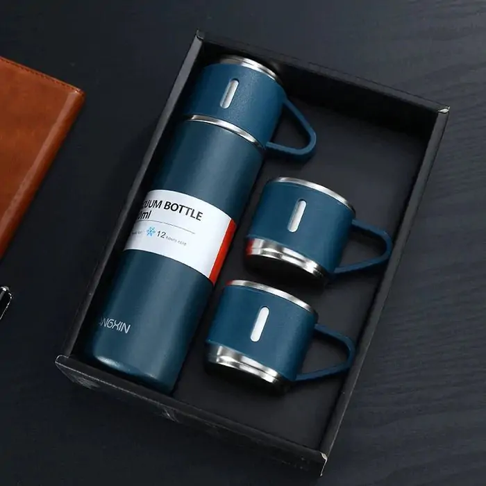 Flask Hot And Cool Water Bottle with two cups in bd